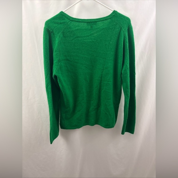 Charter Club Cashmere V-neck Sweater Womens XL Green Luxury Old Money Colorful - Picture 9 of 11